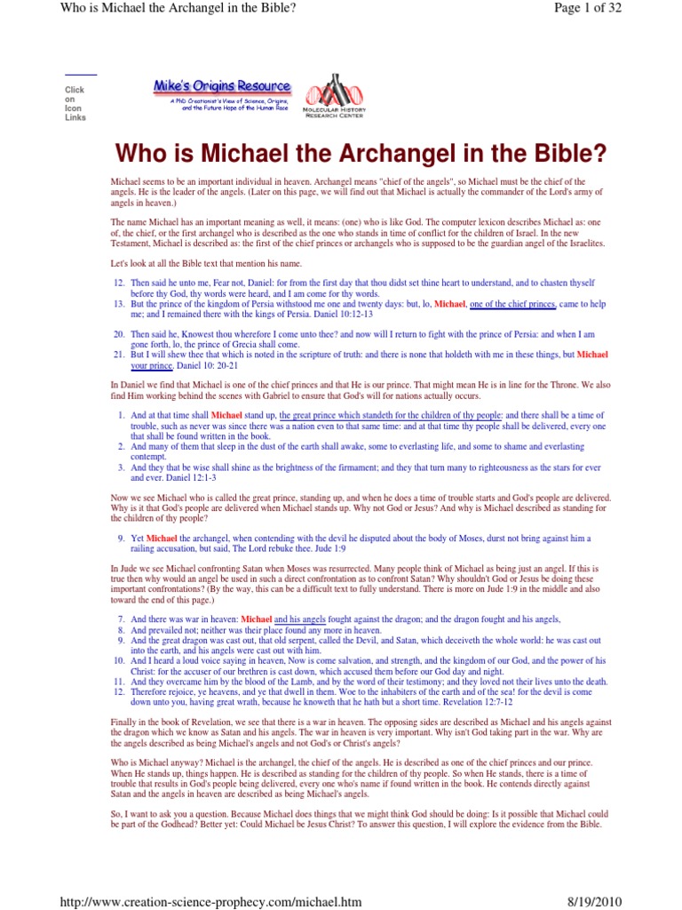 Michael Jesus | PDF | Michael (Archangel) | Angel
