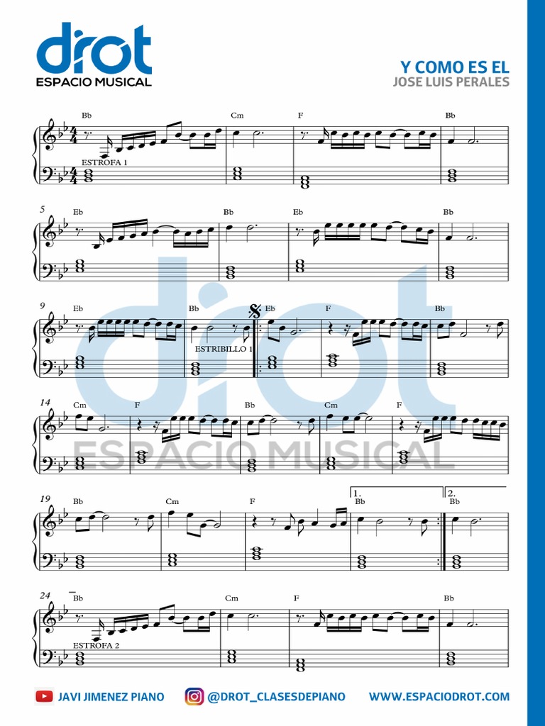 DROT - Y Como Es El - Partitura Completa | PDF