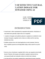 Prediction of Effective Natural Coagulation Dosage For Wastewater Using Ai