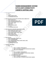 Moreta Container Inventory Management System July 2012