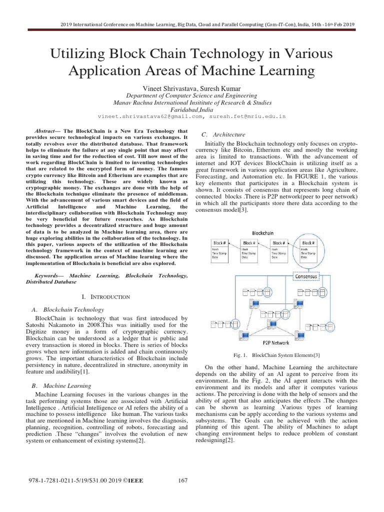 Utilizing Block Chain Technology in Various Application Areas of ...