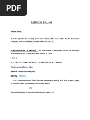 MEDICAL BILLING