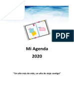 Mi Agenda 2020: "Un Año Más de Vida, Un Año de Viaje Contigo"