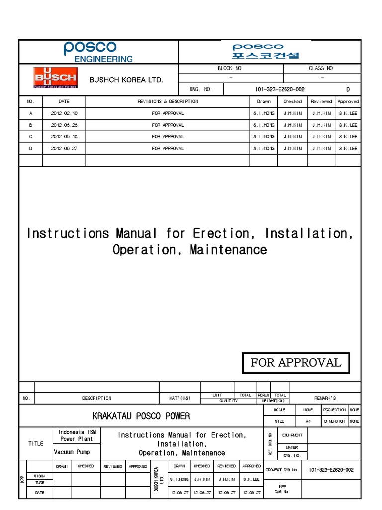 (Vacuum Pump) Operation and Maintenance Manual PDF