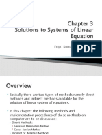 Chapter 3 - Solution To Systems of Linear Equations