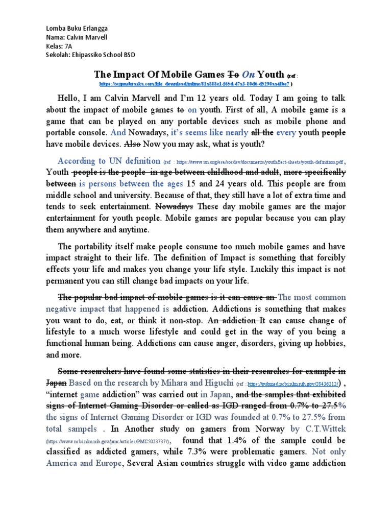 The Impact of Mobile Games To Youth Download Free PDF Psychiatry
