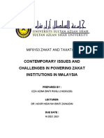 Mif6153 - Contemporary Issues and Challenges in Powering Zakat Institutions in Malaysia.