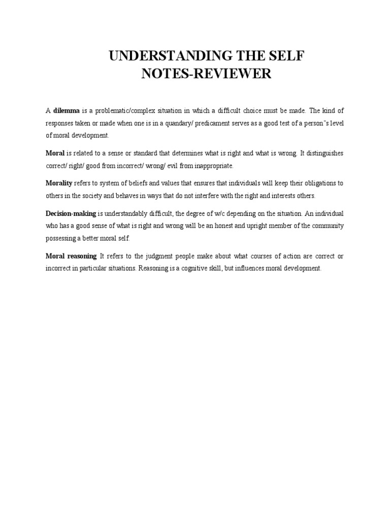 Understanding The Self Notes 3 | PDF