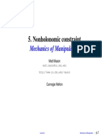 Nonholonomic Constraint: Mechanics of Manipulation