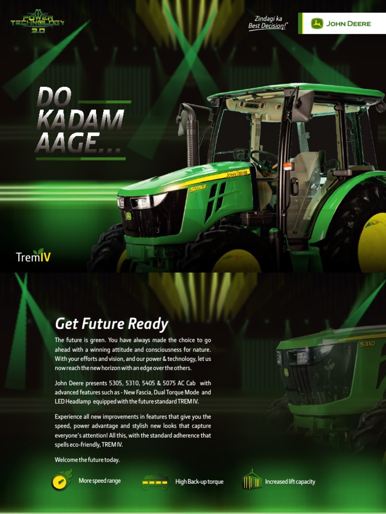 John Deere India Trem Four Product Brochure PDF Four Wheel Drive Transmission (Mechanics)