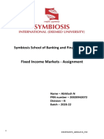 Fixed Income Markets - Assignment: Symbiosis School of Banking and Finance (SSBF)