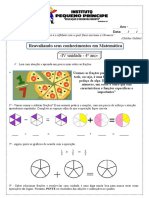 Paralela de Matemática 4º Ano Prova IV Unidade 2021