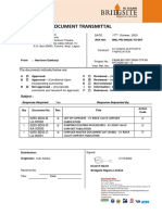 Document Transmittal: The Documents Indicated Below Are