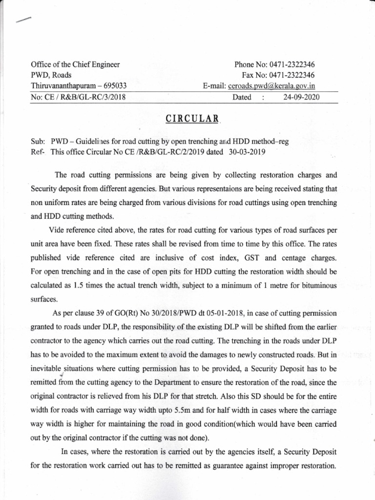 Guidelines for Calculating Restoration Charges and Security Deposits