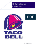 Taco Bell Employee Training Manual: By: Margarita Muniz