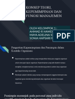 Konsep dan teori kepemimpinan dalam organisasi