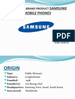 Samsung Mobile Phones: Seminar On Brand Product