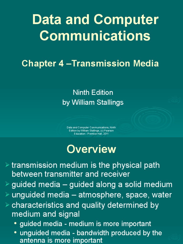 Data and Computer Communications: Chapter 4 - Transmission Media | PDF ...