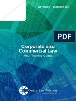 Corporate Law Trainings Brochure - Corporate Commercial 2018