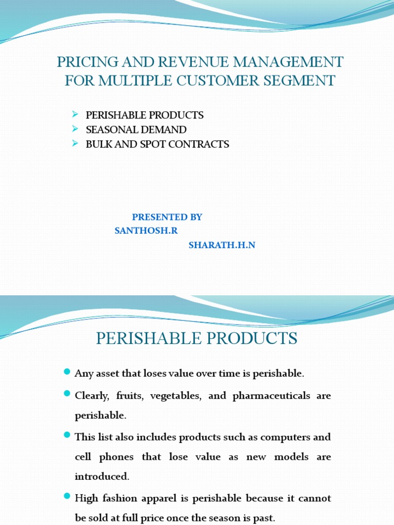 Pricing and Revenue Management For Multiple Customer Segment | PDF ...
