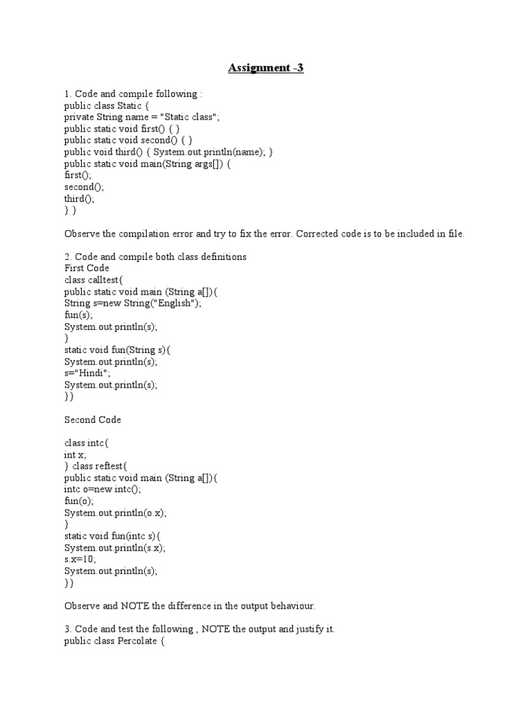 Assignment 3 | PDF | Computers