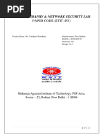 Cryptography & Network Security Lab: Paper Code (Etit-455)