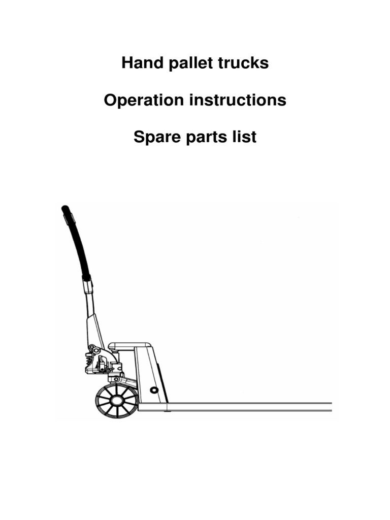 Hand Pallet Truck Spare Parts Guide | PDF | Valve | Piston