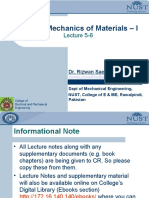 ME 234 Mechanics of Materials – I Lecture 5-6 Notes