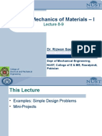 ME 234 Mechanics of Materials - I: Lecture 8-9