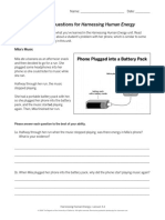 Written-Response Questions For Harnessing Human Energy: Name: - Date