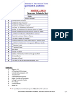 Semester Schedule Spring 2011