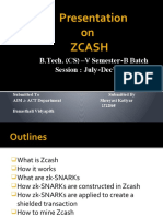 Presentation On Zcash: B.Tech. (CS) - V Semester-B Batch Session: July-Dec'2019