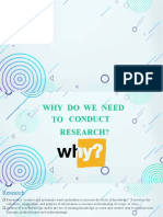 Why Do We Need Research