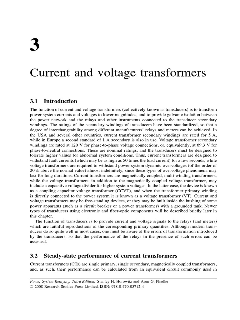 Current and Voltage Transformers Overview | PDF | Transformer ...