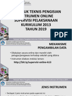Petunjuk Teknis Pengisian Instrumen Online Supervisi Pelaksanaan Kurikulum 2013 Tahun 2019