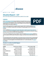 Coronavirus Disease (COVID-19) : Situation Report - 137
