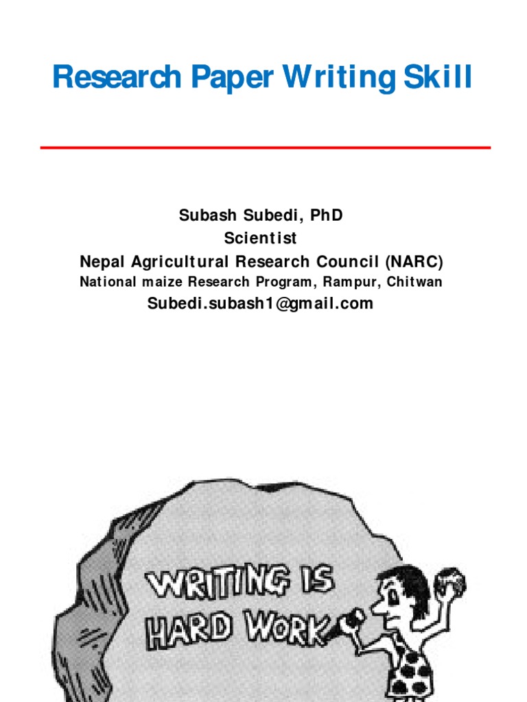 Research Paper Writing Skill | PDF | Science | Academic Publishing