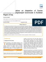 Eachers' Perceptions On Adaptation of Sunrise Coursebook at Sulaymaniyah Governorate in Kurdistan Region of Iraq