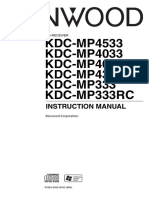 Toepdf.com Kenwood Kenwood CD Receiver Kdc Mp433