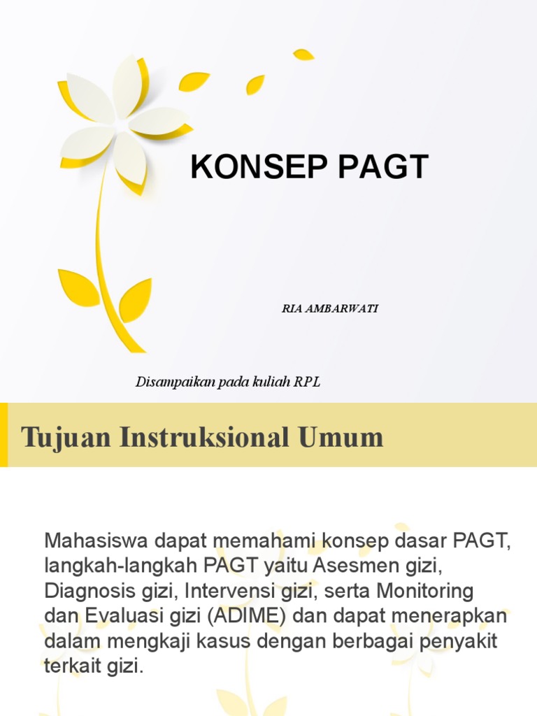 Tujuan dan Langkah PAGT dalam Gizi | PDF | Pengembangan Diri | Sains ...