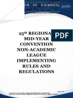 25 Regional Mid-Year Convention Non-Academic League Implementing Rules and Regulations