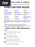 Punctuation Rules: Star Education Academy