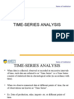 TIME-SERIES ANALYSIS TRENDS