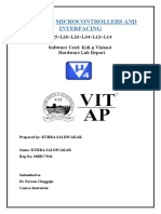 ECE 2004 Microcontrollers and Interfacing: L25+L26+L33+L34+L13+L14 Software Used: Keil Vision4 Hardware Lab Report