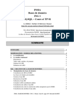 Bases de Données ING 1 MySQL Cours Et TP 01