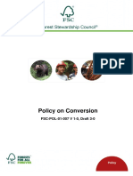 Policy On Conversion: FSC-POL-01-007 V 1-0, Draft 3-0