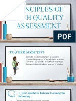 Principles of High Quality Assessment