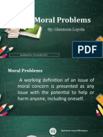 Moral Problems: By: Glennson Loyola
