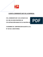 Cuenta Corrriente BCP de La Empresa