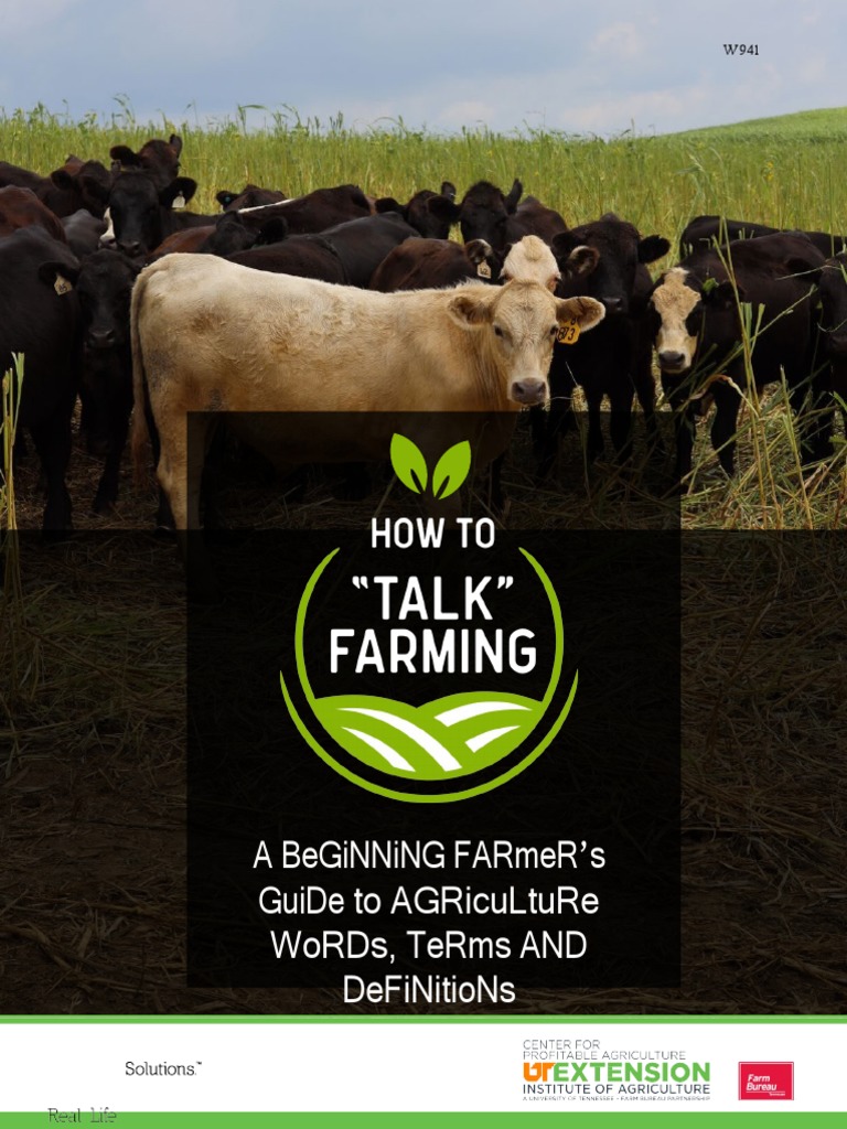 Beginner's Guide to Agriculture Terms PDF Cattle Agriculture
